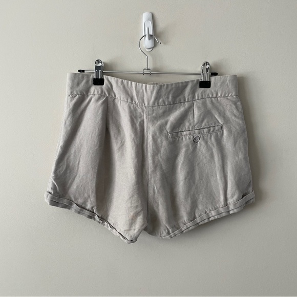 ARITZIA Wilfred Allegra Linen Shorts Grey 2 - Picture 4 of 7
